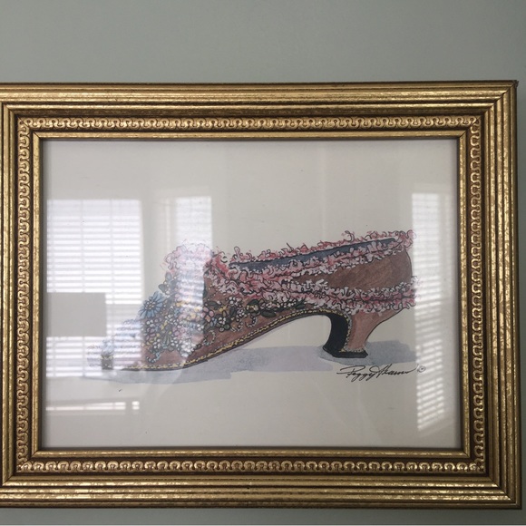 Frame tote bundle= shoes tote + 3 framed shoe prints. Boston museum. - Picture 10 of 14